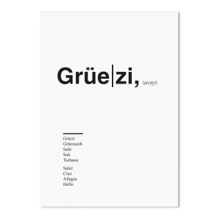 Helvetica Poster - Grüezi