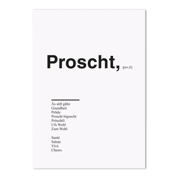 Helvetica Poster - Proscht