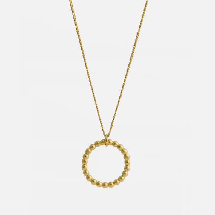 Halskette Blasen-Kreis - gold