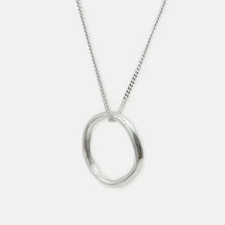 Halskette Struktur-Ring - silber