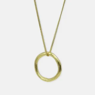 Halskette Struktur-Ring - gold