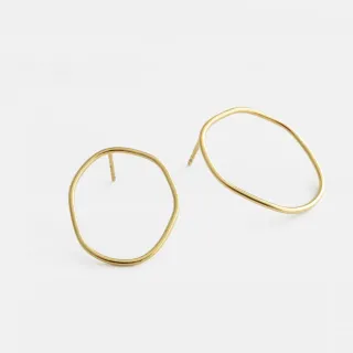 Ohrstecker Oval - gold