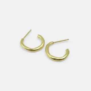 Ohrringe Struktur-Ring - klein - gold
