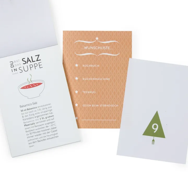 Postkarten-Adventskalender Gourmet von Fidea Design