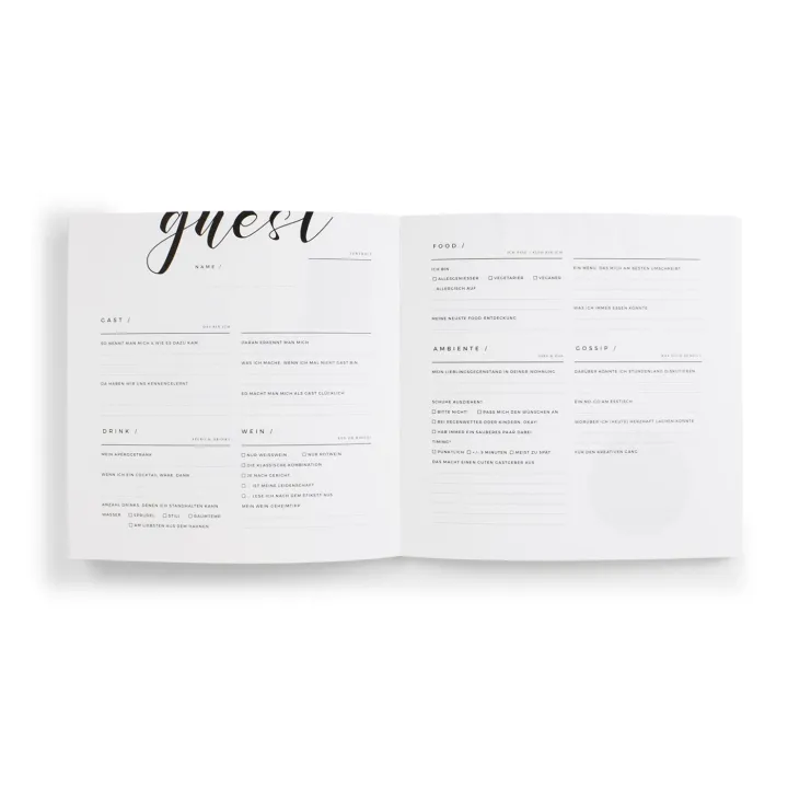 Guestbook - Freundschaftsbuch für Gäste