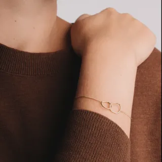 Armband doppelter Kreis - gold