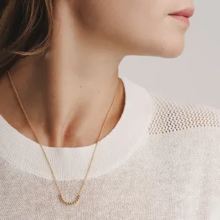 Halskette Blasen-Halbkreis - gold