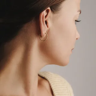 Ohrringe Blasen-Ring - klein - gold