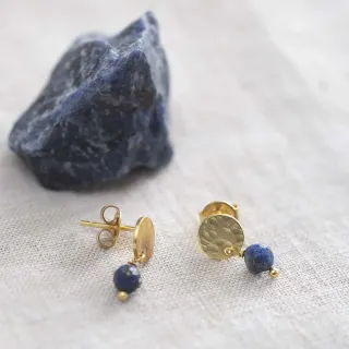 Ohrstecker Mini Coin Lapis Lazuli