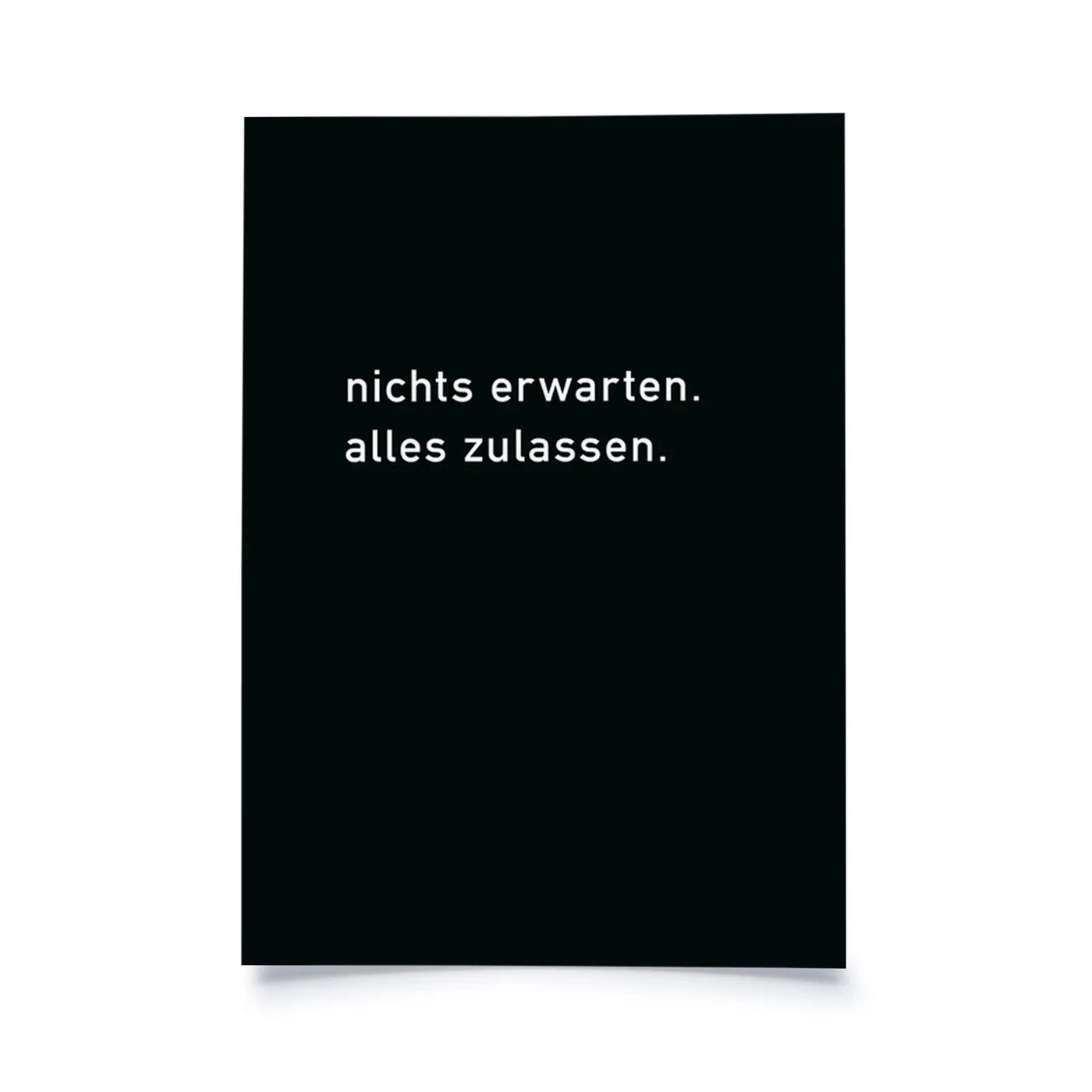 Produktbild nichts erwarten, alles zulassen