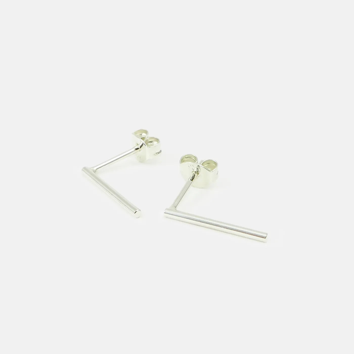 Produktbild Ohrstecker Streifen rund - silber