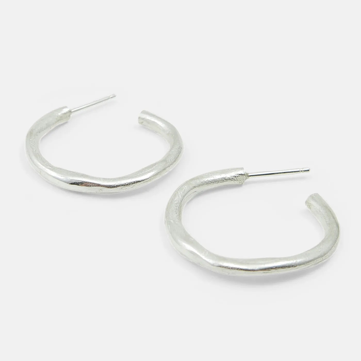 Produktbild Ohrringe Struktur-Ring - gross - silber