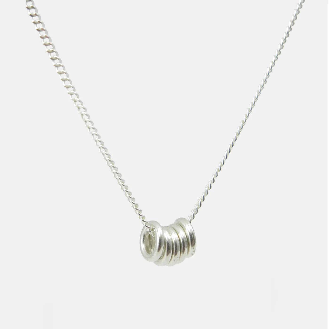 Produktbild Halskette fünf Ringe - silber