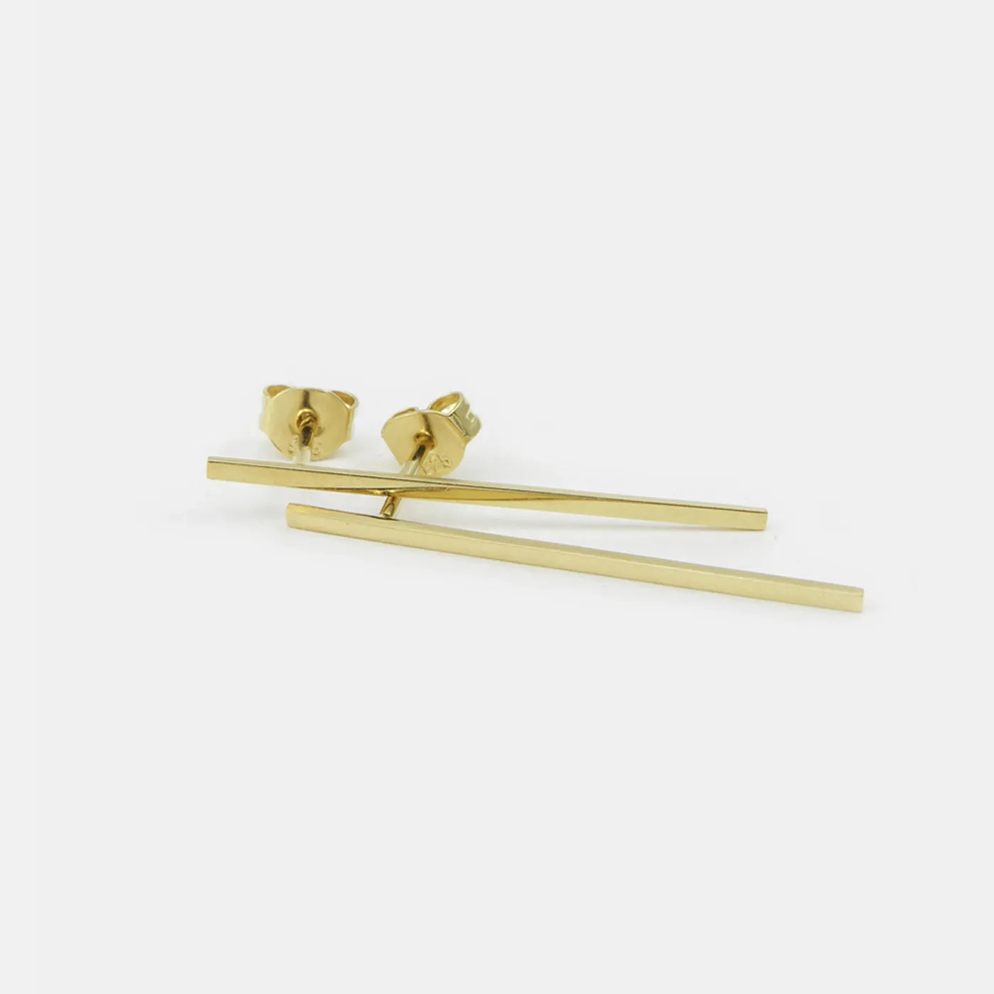 Produktbild Ohrstecker Streifen quadratisch - gold