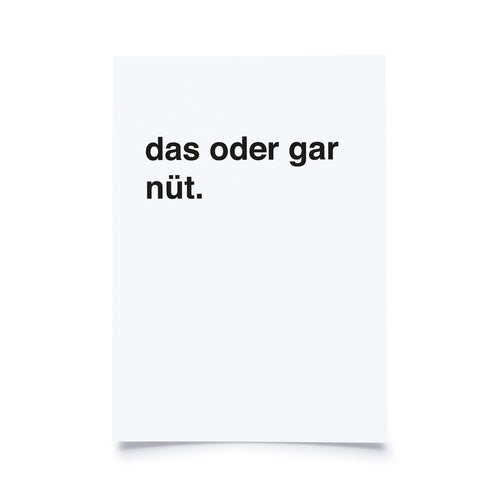 Produktbild Andrea Mettler - Das oder gar nüt