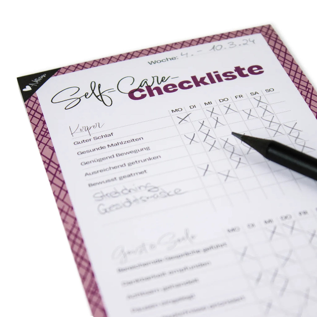 Produktbild-Herznotizen - Self-Care Checkliste