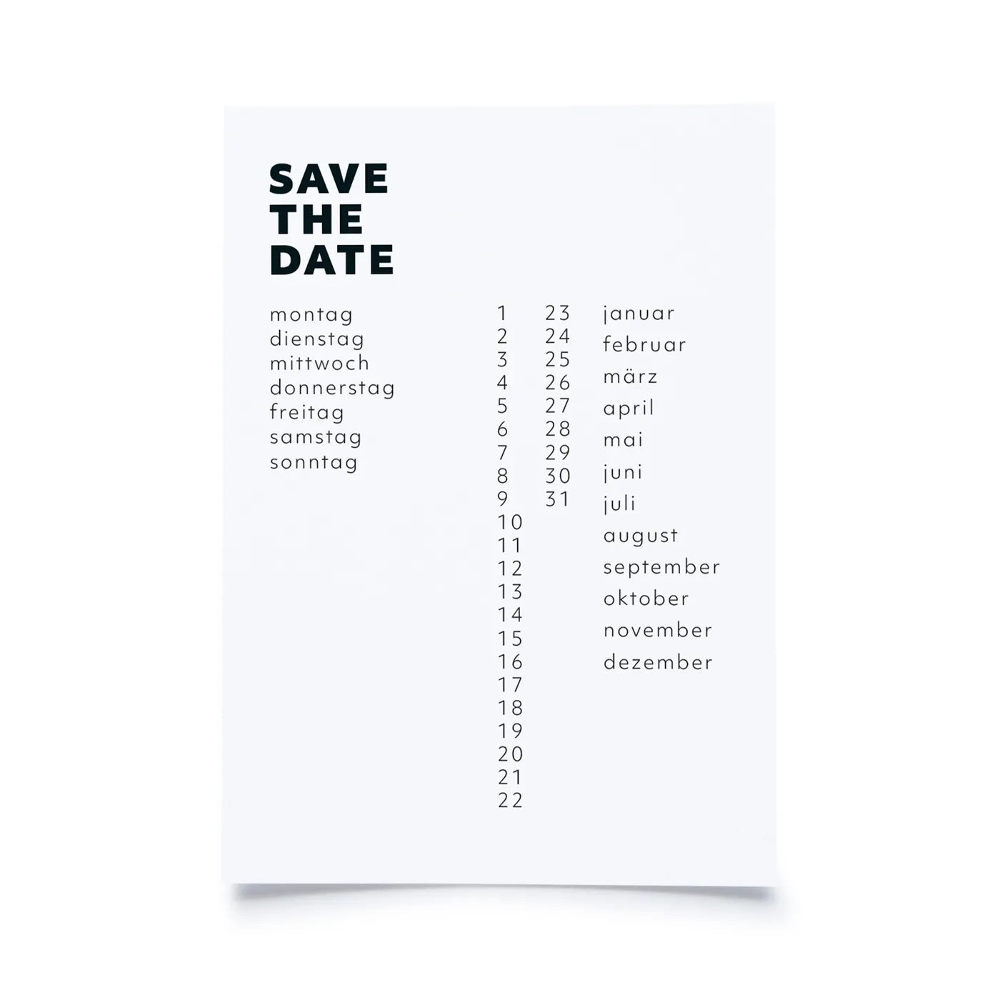 Produktbild-Andrea Mettler - save the date