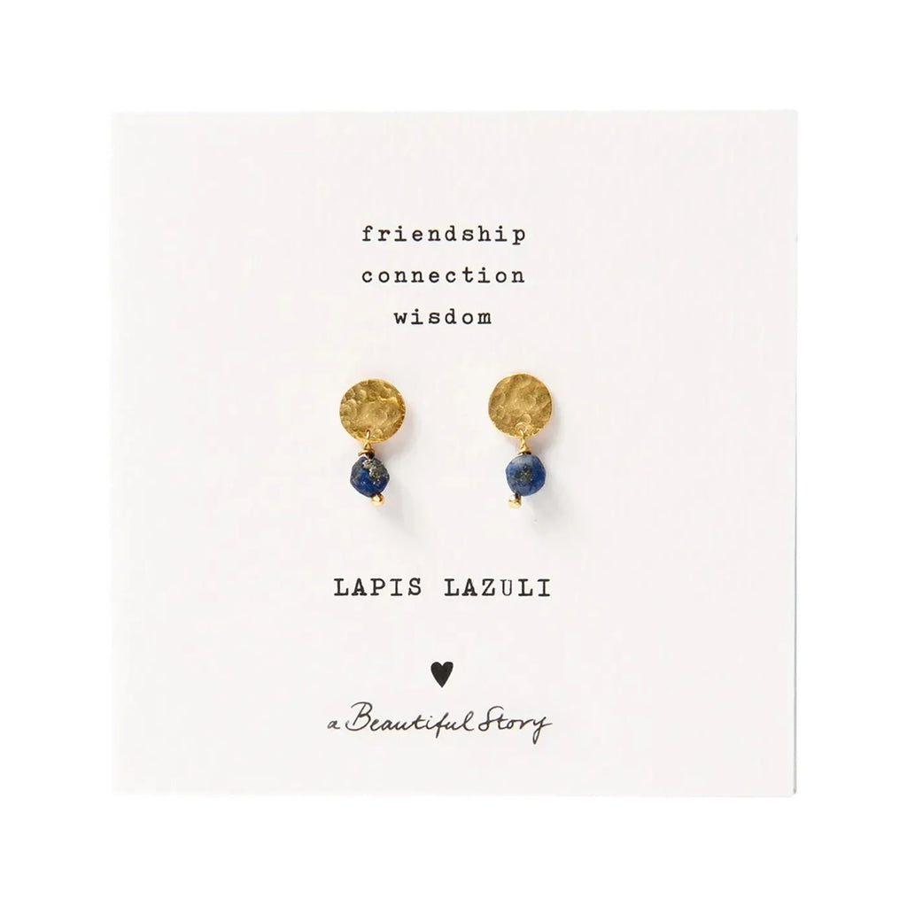 Produktbild-Ohrstecker Mini Coin Lapis Lazuli