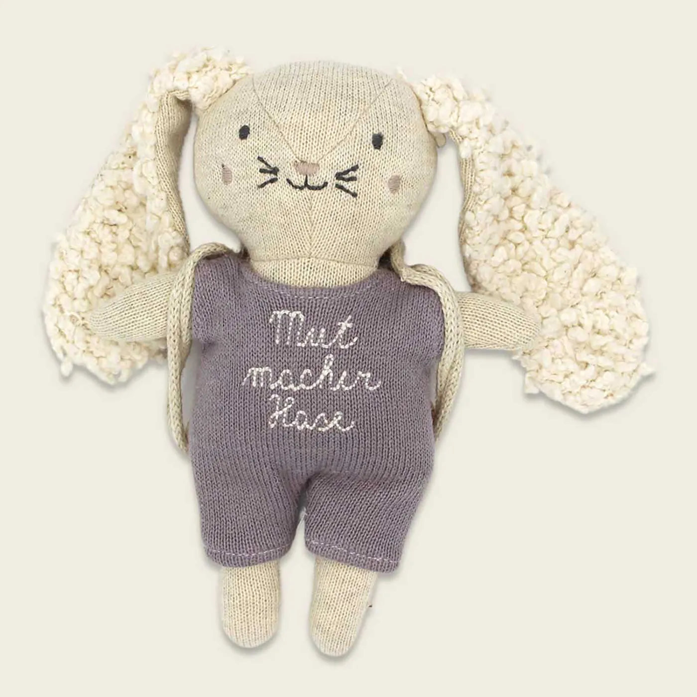 Produktbild-Mutmacher Hase - flieder mit Rucksack