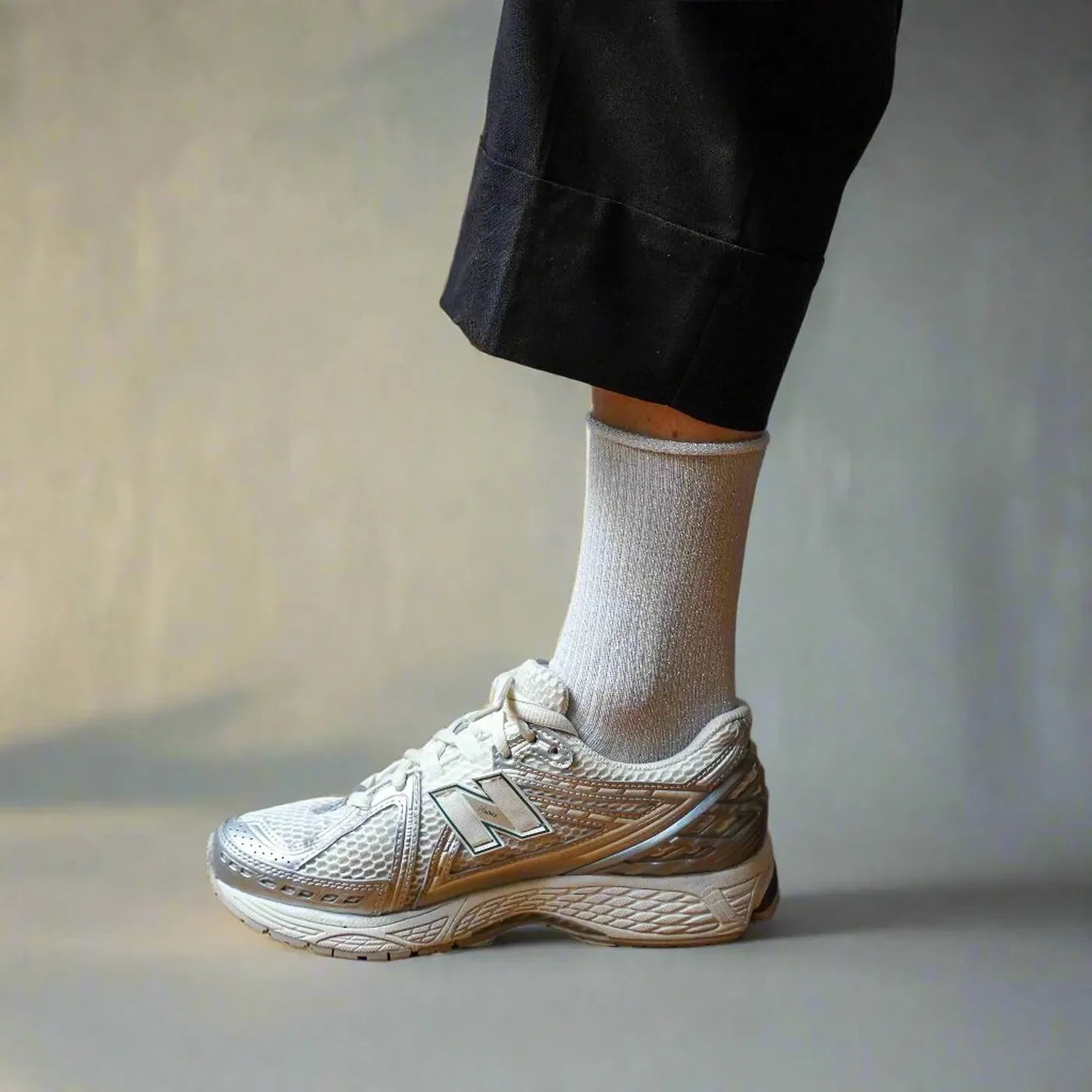 Produktbild-Glitter Socks - White
