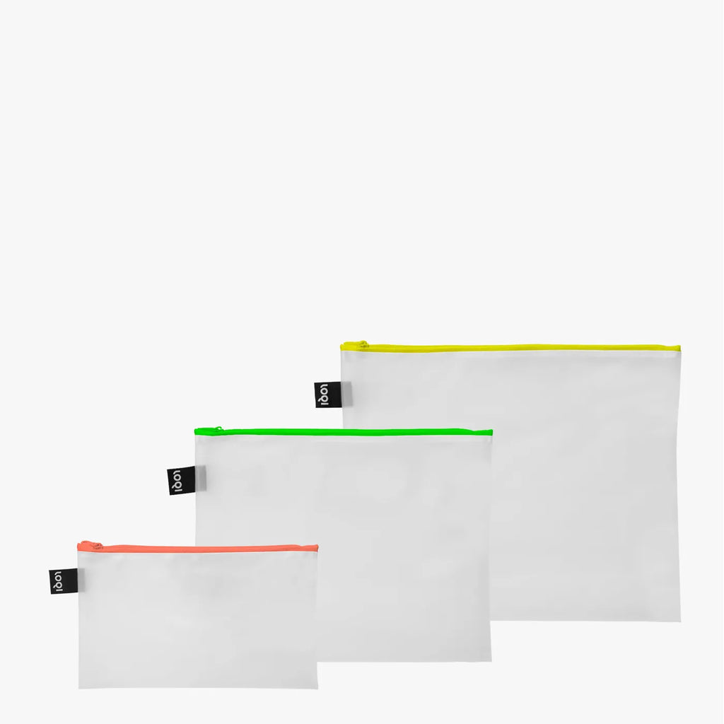Produktbild-Zip Pockets - Transparent Milky Neon