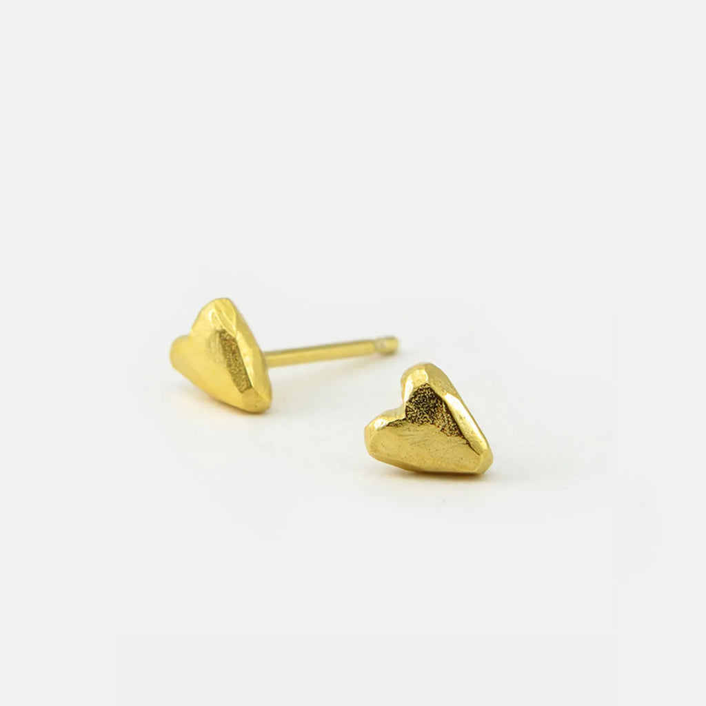 Produktbild-Ohrstecker Herz - gold