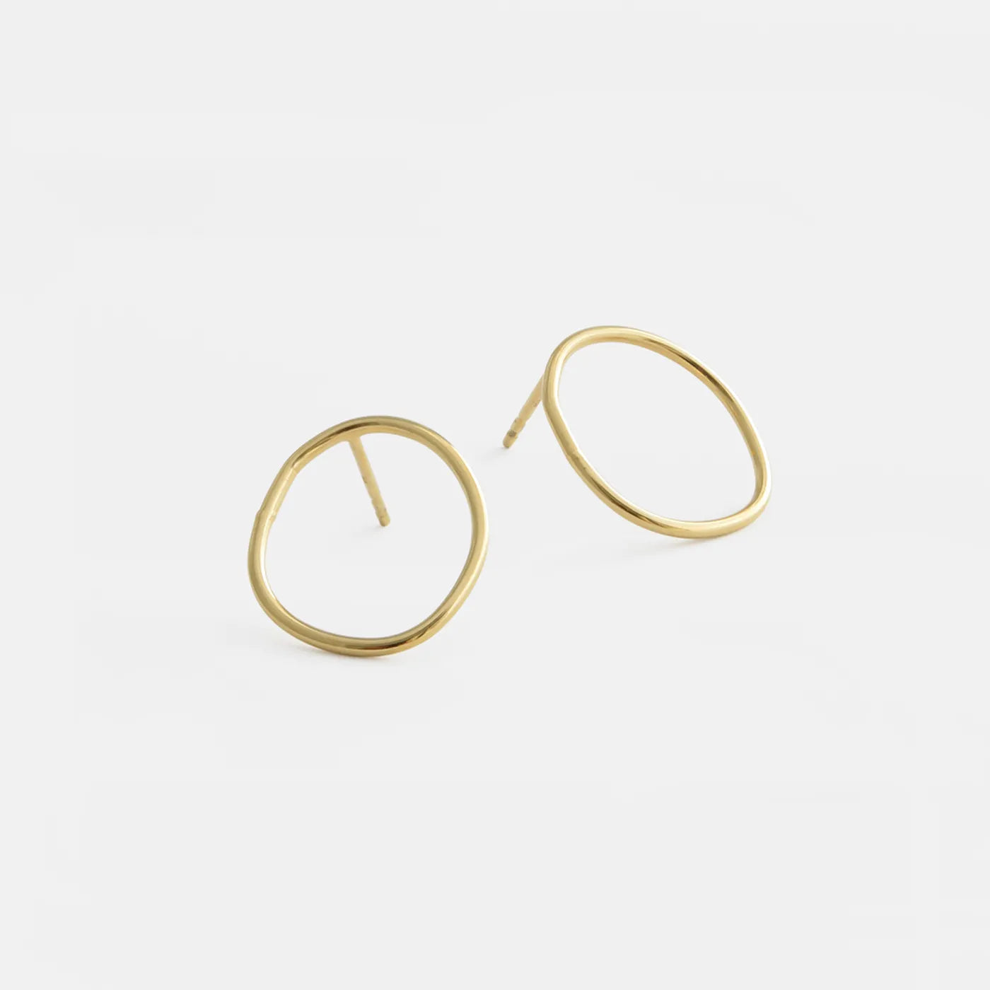 Produktbild-Ohrstecker Kreis gewölbt - gold
