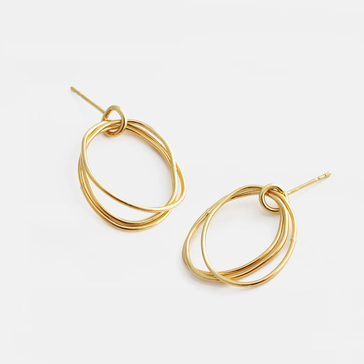 Produktbild-Ohrringe dreifach Oval - gold
