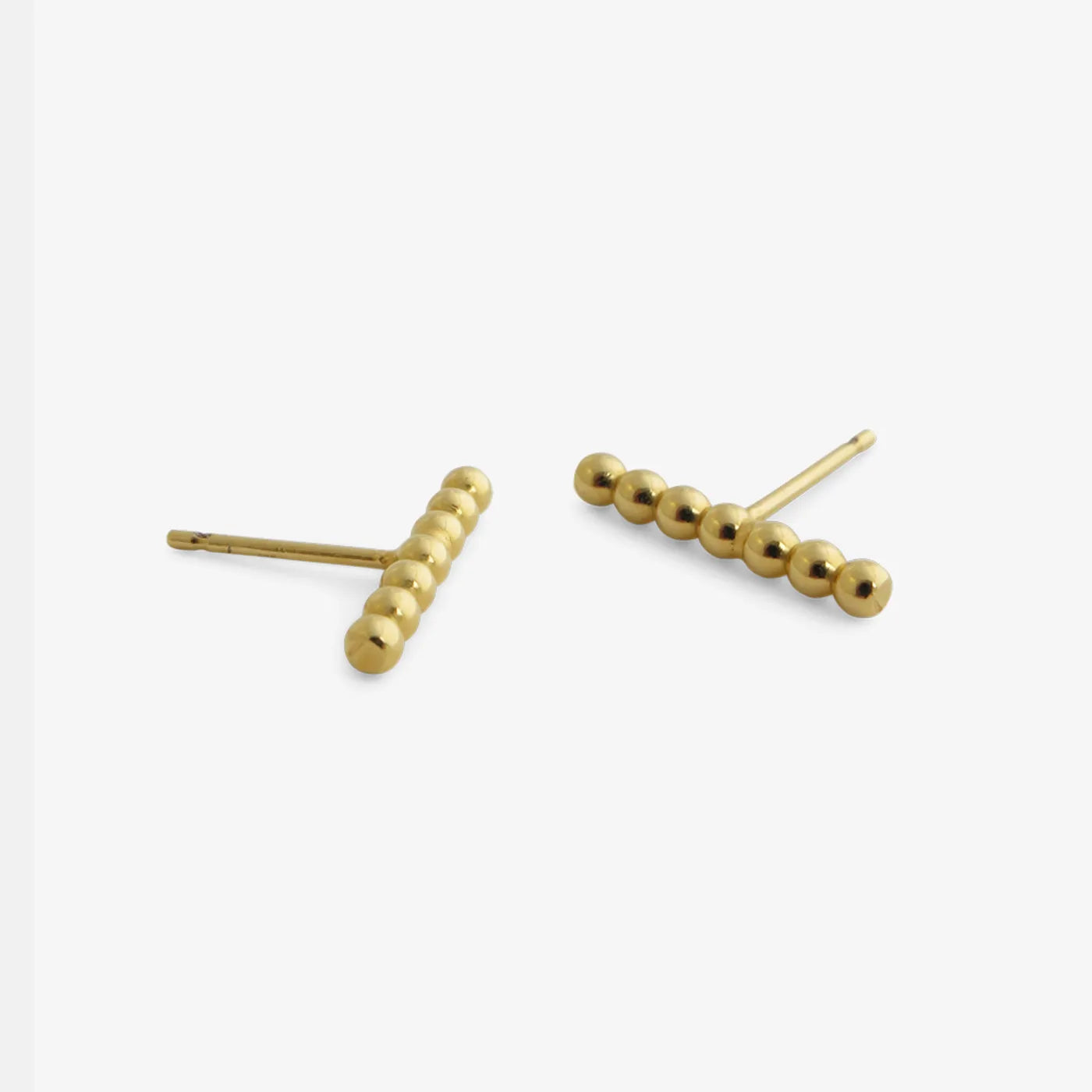 Produktbild-Ohrstecker Blasen-T-Streifen - klein - gold