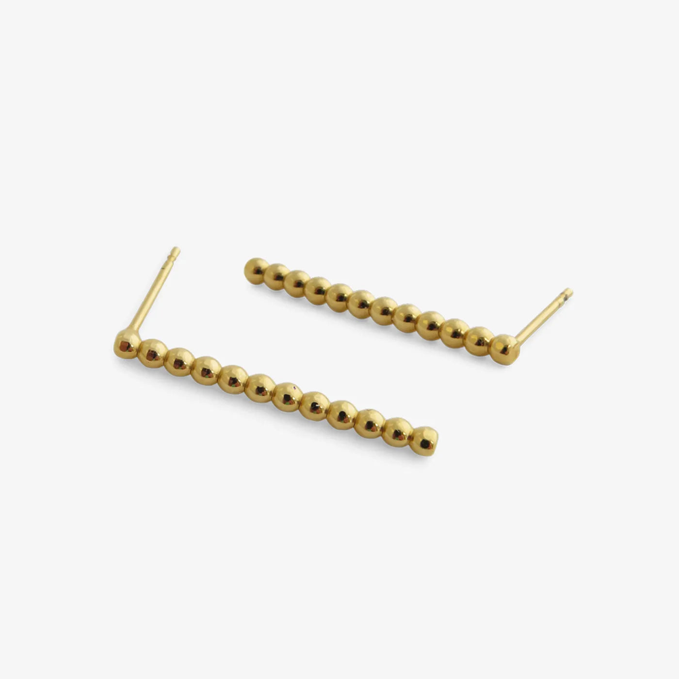 Produktbild-Ohrstecker Blasen-Streifen - gross - gold