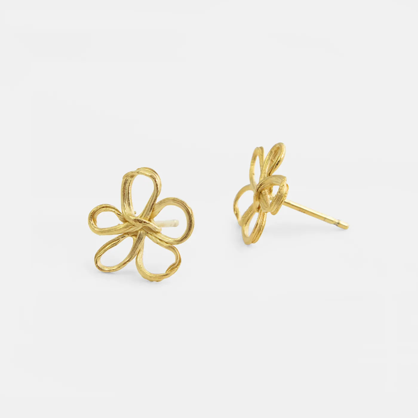 Produktbild-Ohrstecker Blumenknoten - klein - gold