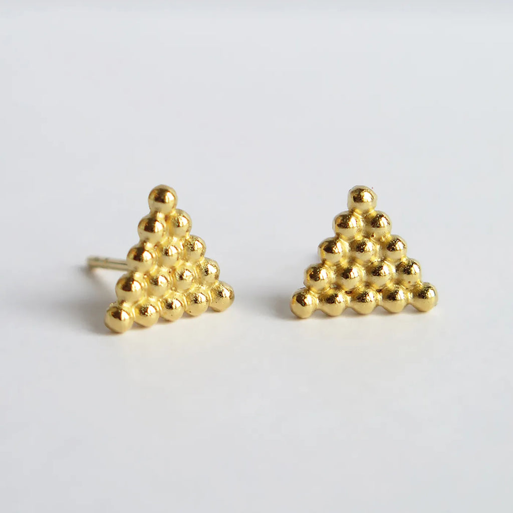Produktbild-Ohrstecker Triangel - mittel - gold