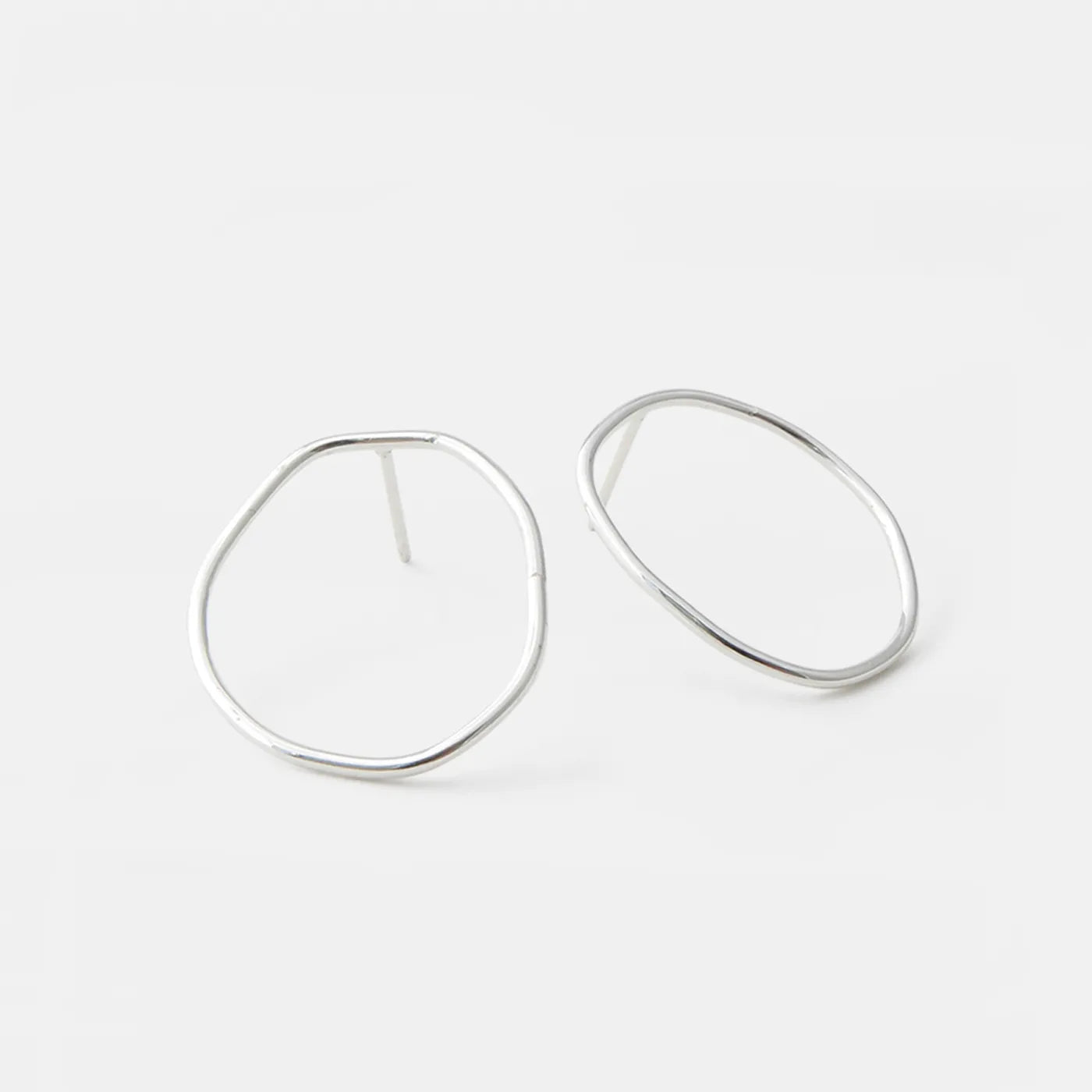 Produktbild-Ohrstecker Oval - silber