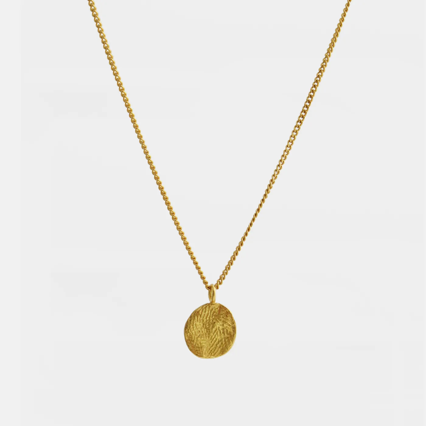 Produktbild-Halskette Textur-Scheibe - gold