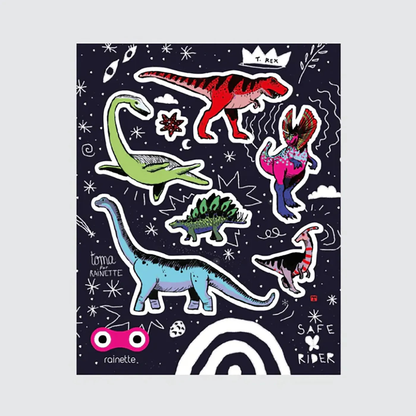 Produktbild-Reflektierende Sticker - Dinos