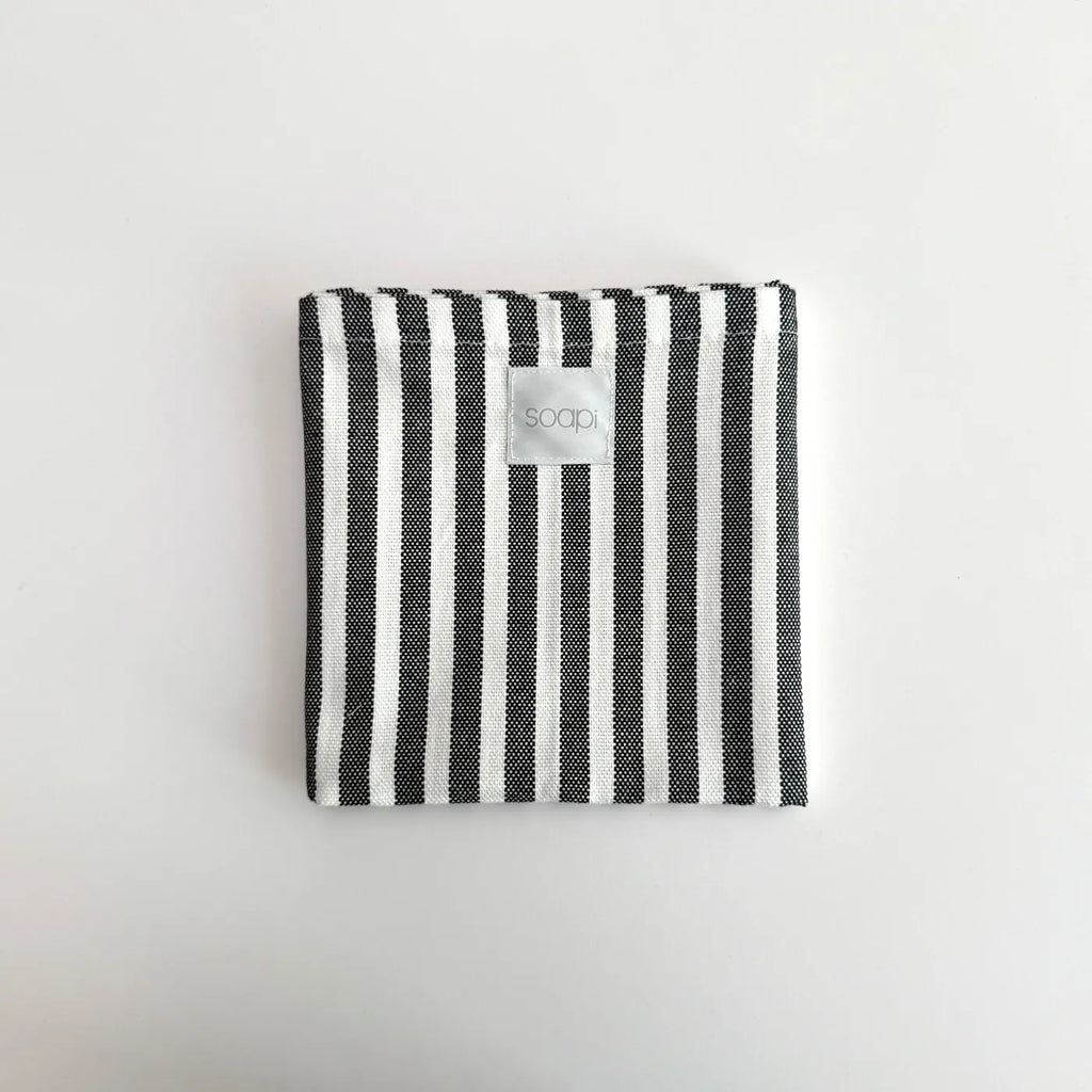 Produktbild-soapi - Magnetisches Küchentuch gestreift schwarz