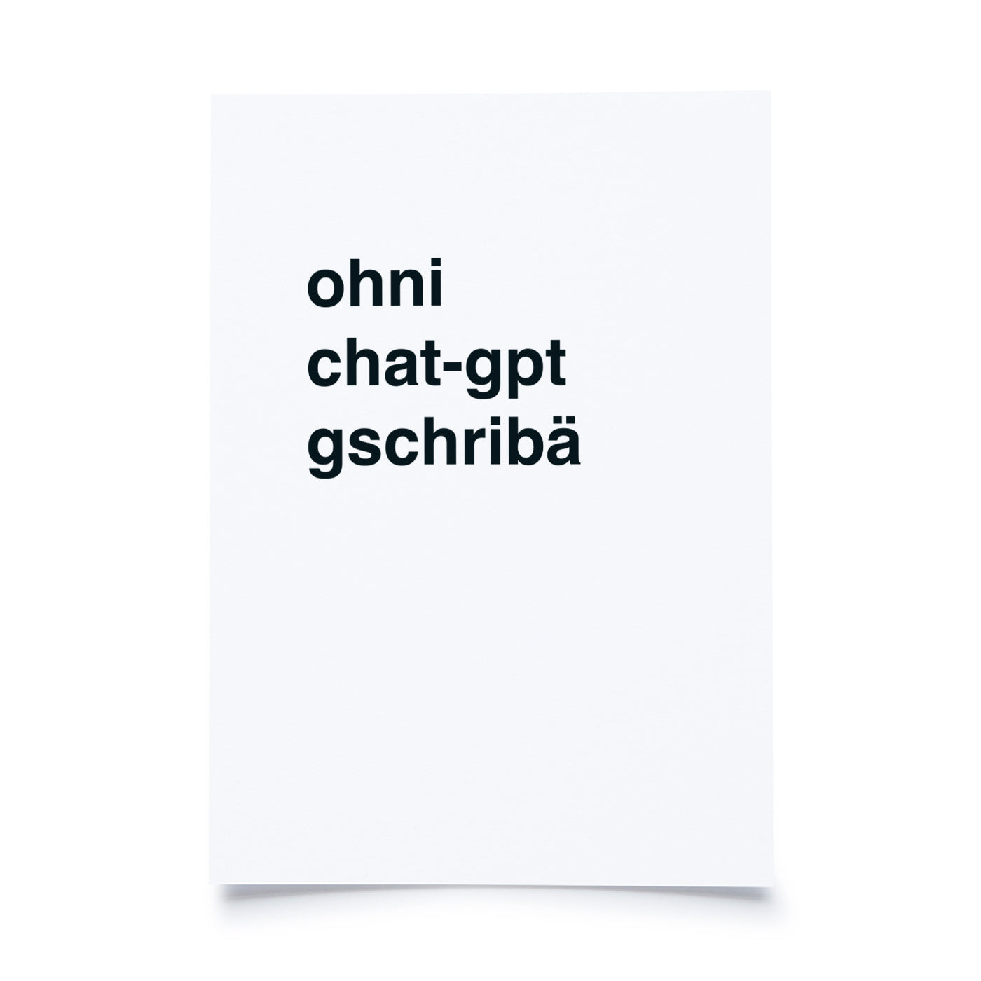 Produktbild Andrea Mettler - ohni chat-gpt