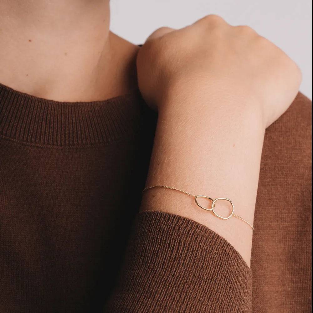 Produktbild Armband doppelter Kreis - gold