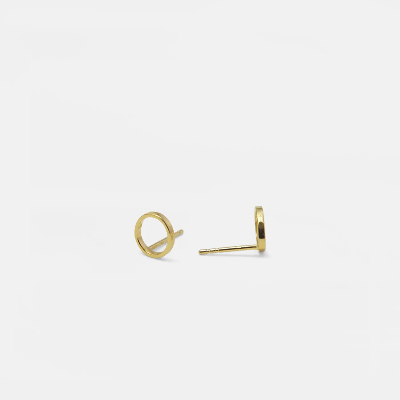 Ohrstecker Runde Skizze - gold