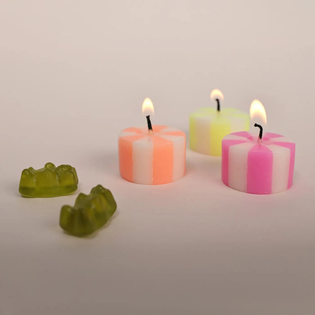 Bon Bon Kerzen 4er Set - Neon
