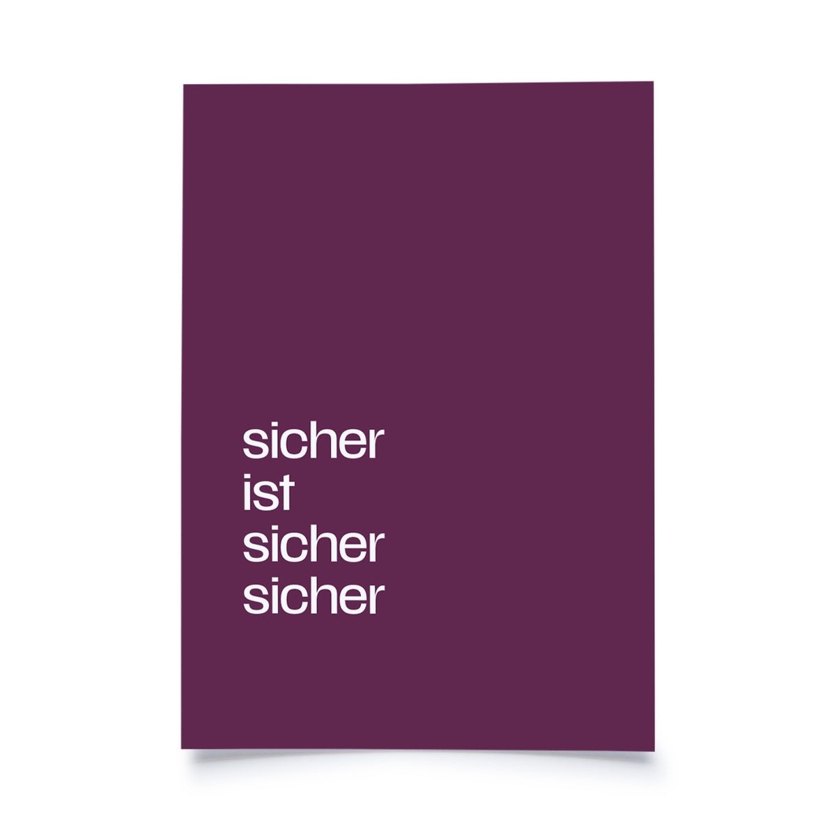 Postkarte - Mikrolyrik - sicher ist sicher sicher