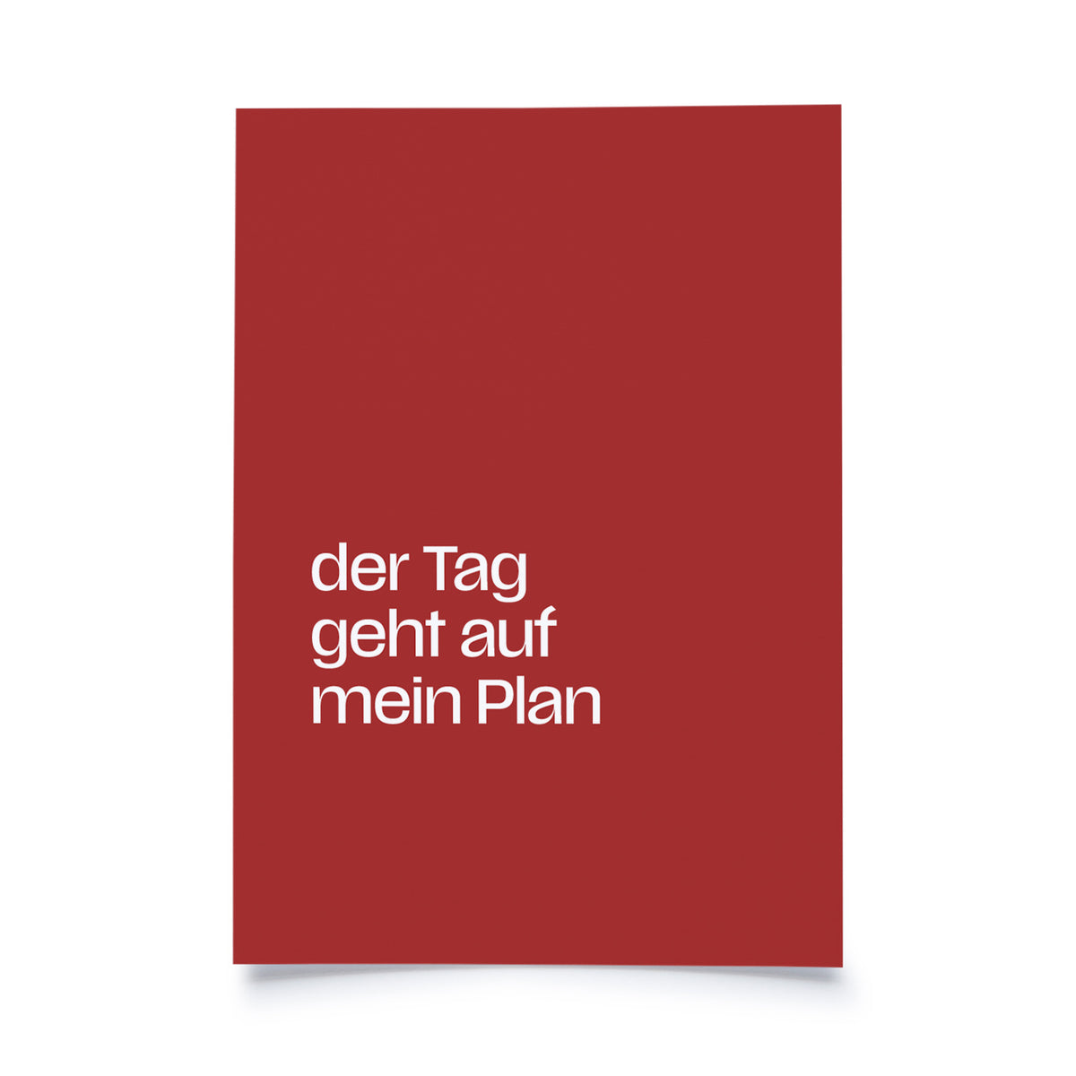 Postkarte - Mikrolyrik - der Tag geht auf mein Plan