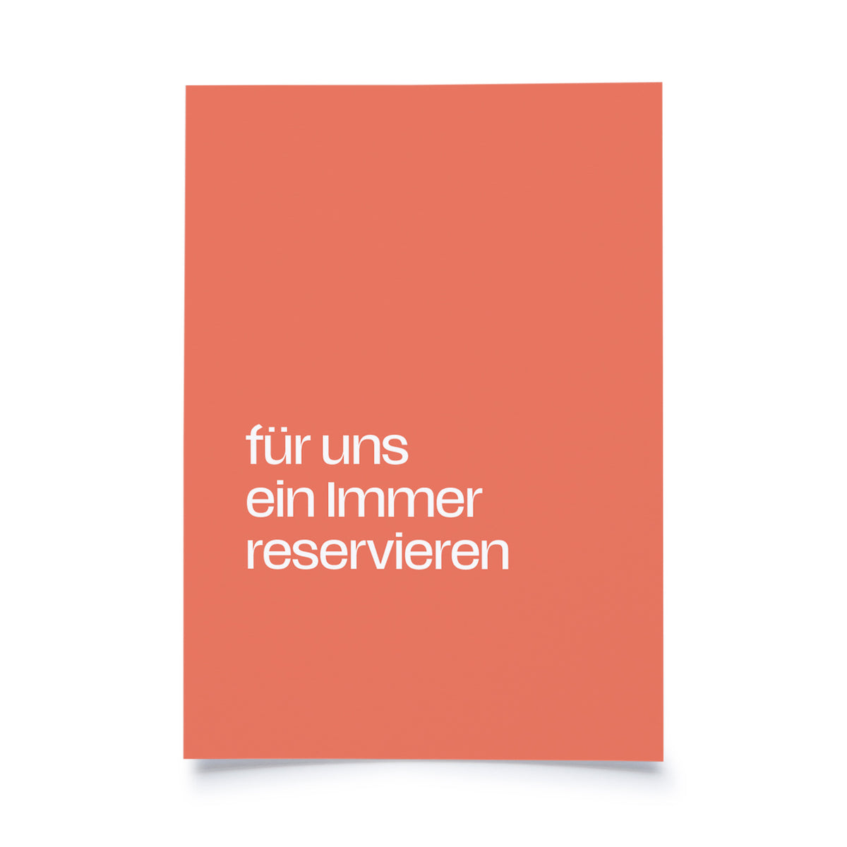 Postkarte - Mikrolyrik -  für uns ein immer reservieren
