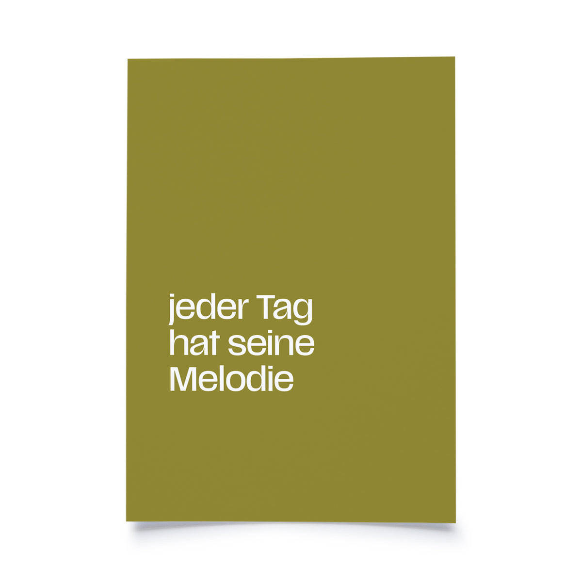 Postkarte - Mikrolyrik - jeder Tag hat seine Melodie