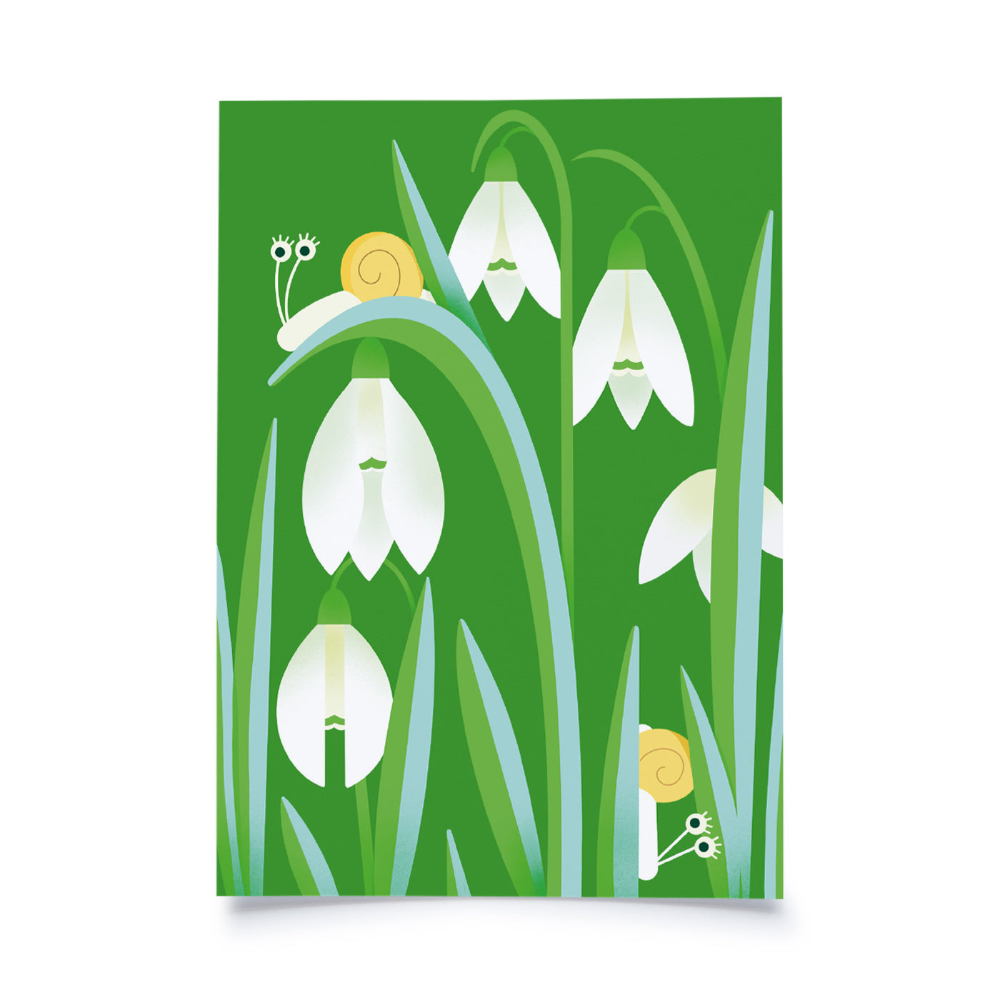 Postkarte - Gartenfreunde - Schnecken