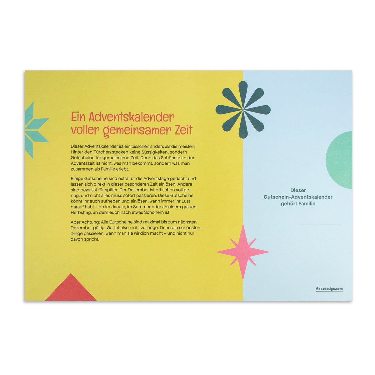 Gutschein-Adventskalender Familie
