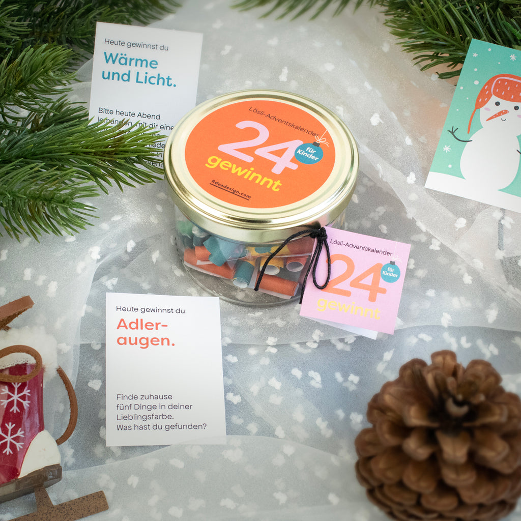 Lösli-Adventskalender - 24 gewinnt - Kinder