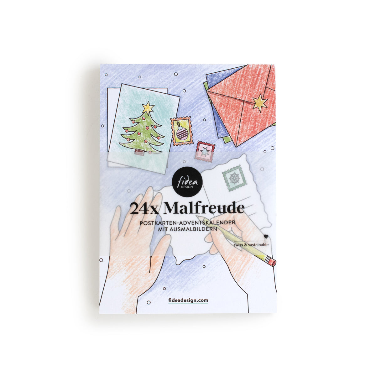 Postkarten-Adventskalender - 24x Malfreude