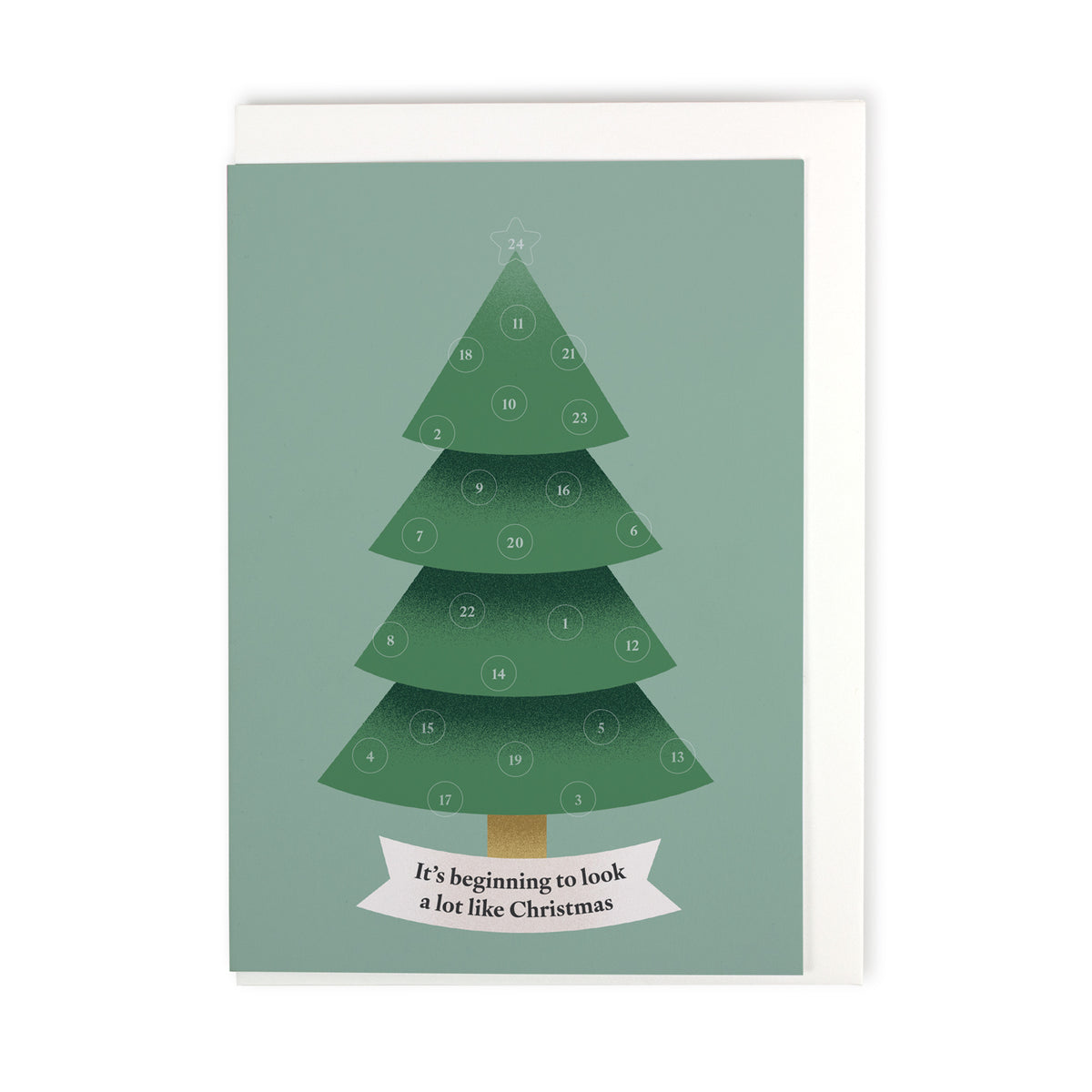 Faltkarte - Sticker-Adventskalender - Weihnachtsbaum