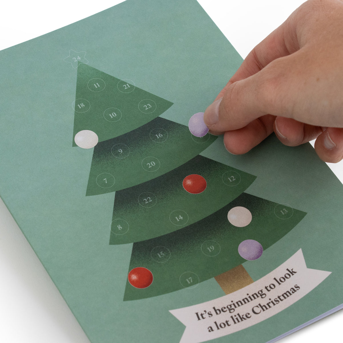 Faltkarte - Sticker-Adventskalender - Weihnachtsbaum